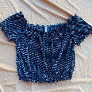 Polka dot crop top